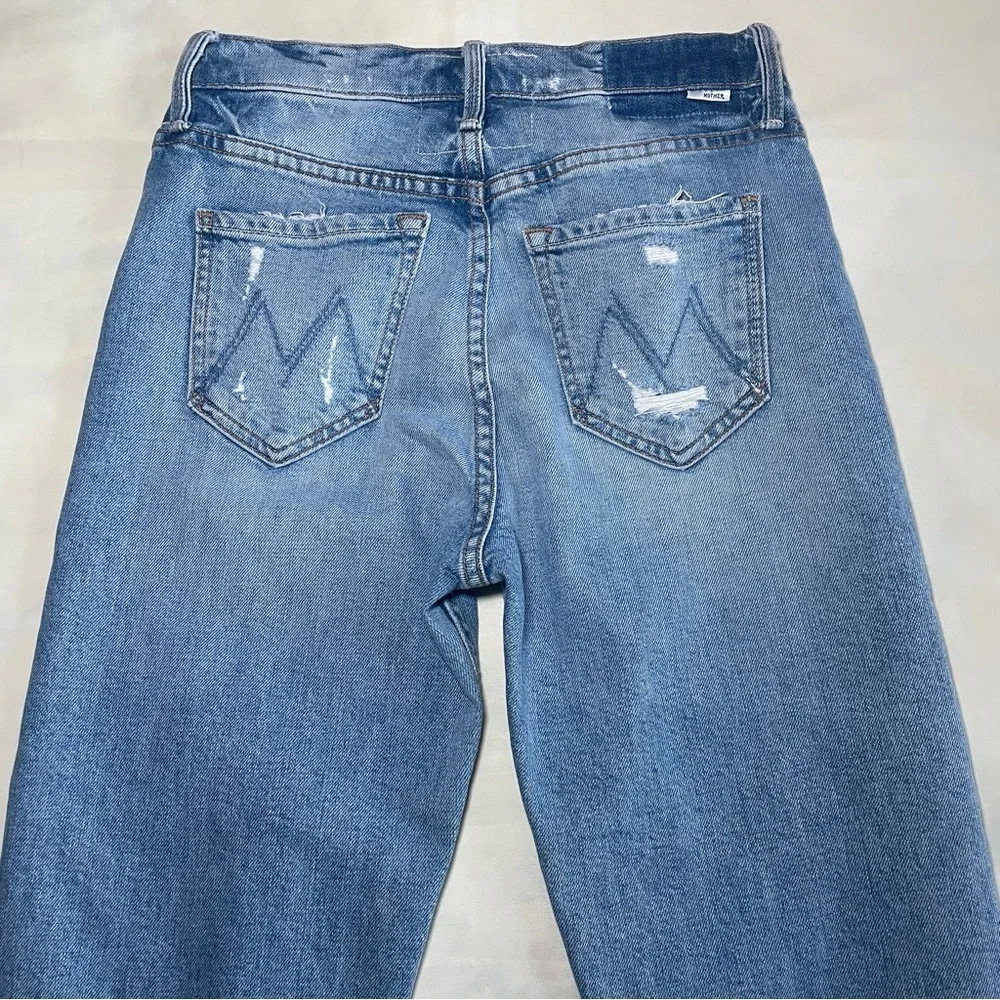 MOTHER- The Tomcat Distressed Jeans in Light Wash The Confession Size 25